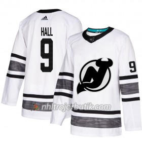 Män Ishockey New Jersey Devils tröja Taylor Hall 9 Vit 2019 All-Star Adidas Authentic
